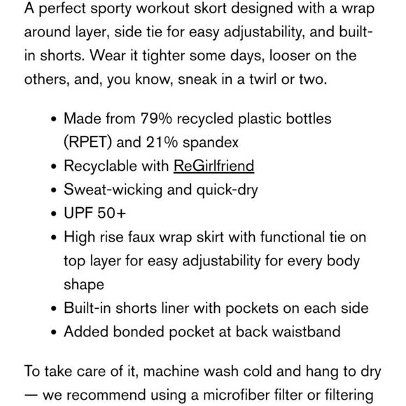 Girlfriend Collective Weekend Wrap Skort - Picture 8 of 11